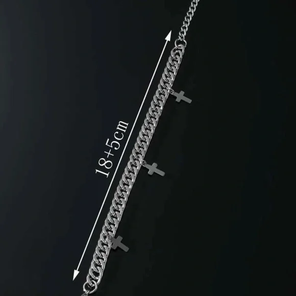 Men Cross Charm Bracelet - Picture 4 of 4